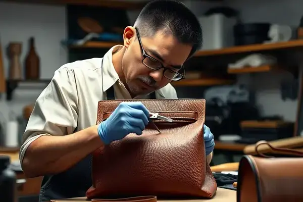 レザーケア作業風景